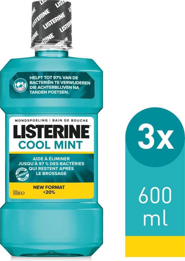 Listerine Cool Mint Mondspoeling 3x600ml