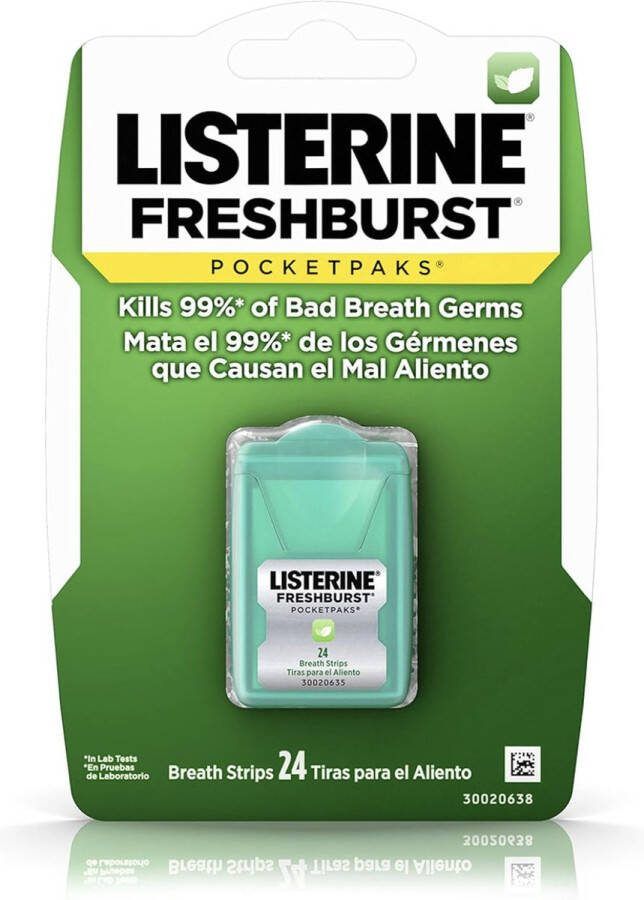 Listerine Freshburst Pocket Paks Strips Tegen Slechte Adem Geen Mondwater Nodig Total Care- 1 Stuks