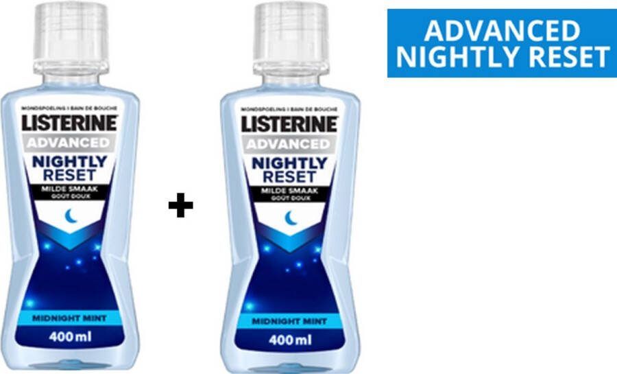 Listerine Mondspoeling Nightly Reset 2 x 400 ml