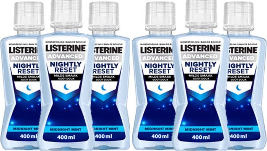 Listerine Mondspoeling Nightly Reset 6 x 400 ml