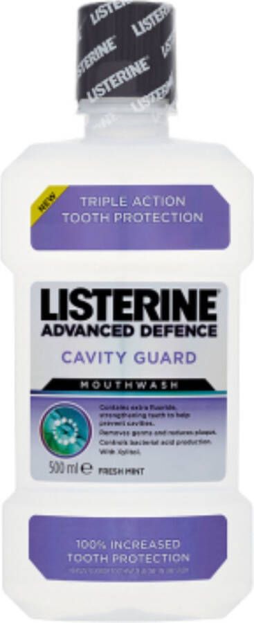 Listerine Mondwater Cavity Guard Fresh Mint 500 ml