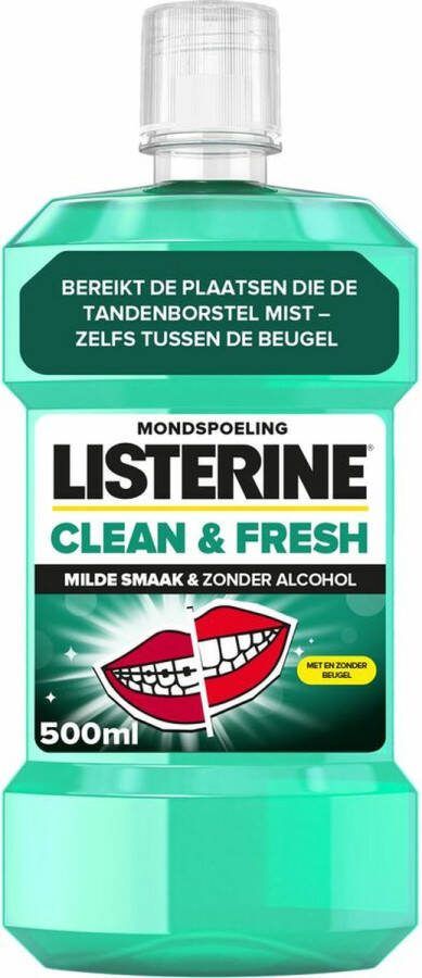 Listerine Mondwater Clean & Fresh zonder Alcohol 500 ml