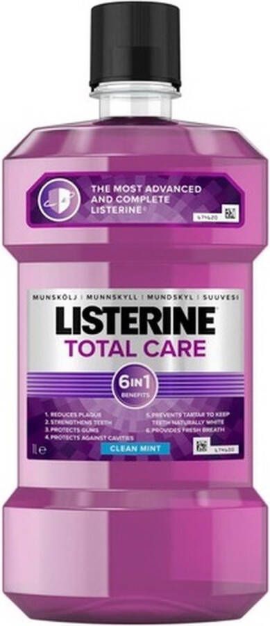 Listerine Total Care 6 in 1 Clean Mint 1L Mondwater-Mondhygiene- Gezonde mondverzorging en frisse adem
