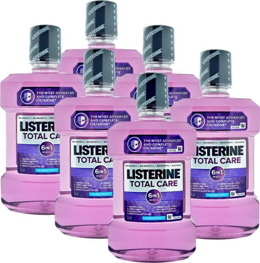 Listerine Total Care Mondspoeling 6x1000ml Voordeelverpakking