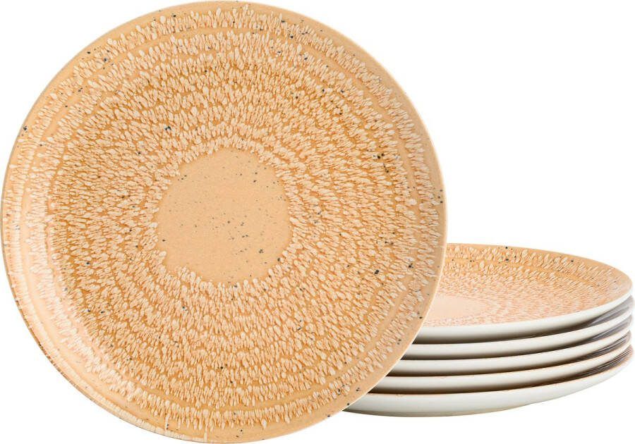 Lite-Body Hermes Dinerborden Set van 6 stuks Ø26 cm Stoneware Terra
