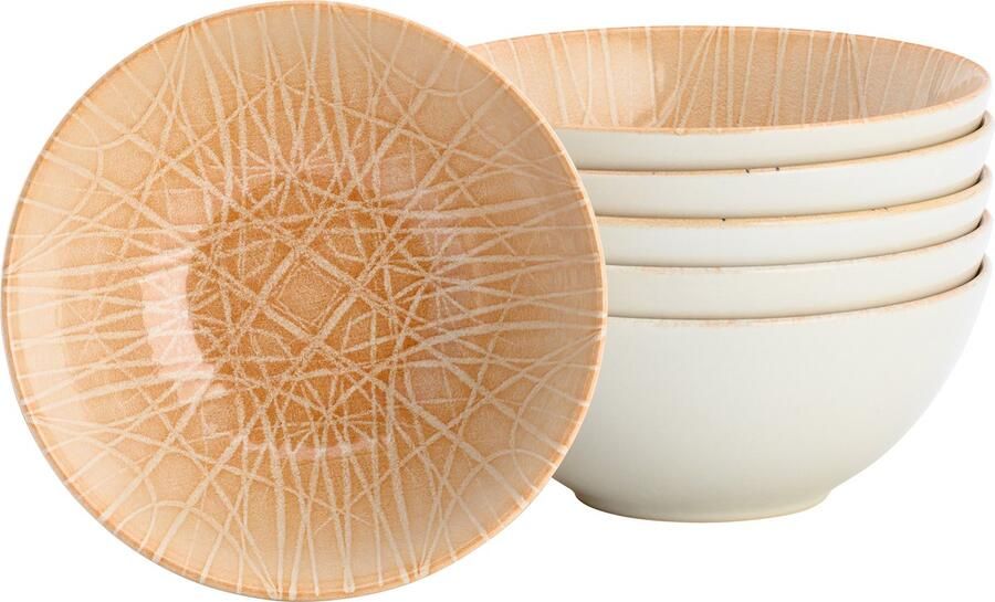 Lite-Body Kom Hermes 500ml set van 6 Bamboo Peach