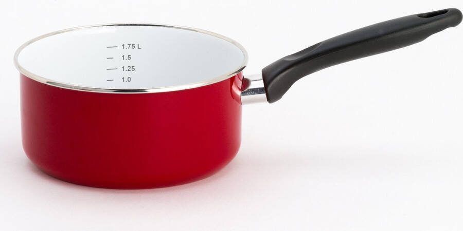 Lite-Body Magnus steelpan gradatie Ø18 CM Emaille Rood Inductie