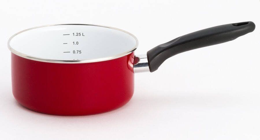 Lite-Body Magnus steelpan gradatie Ø16 CM Emaille Robijn rood Inductie