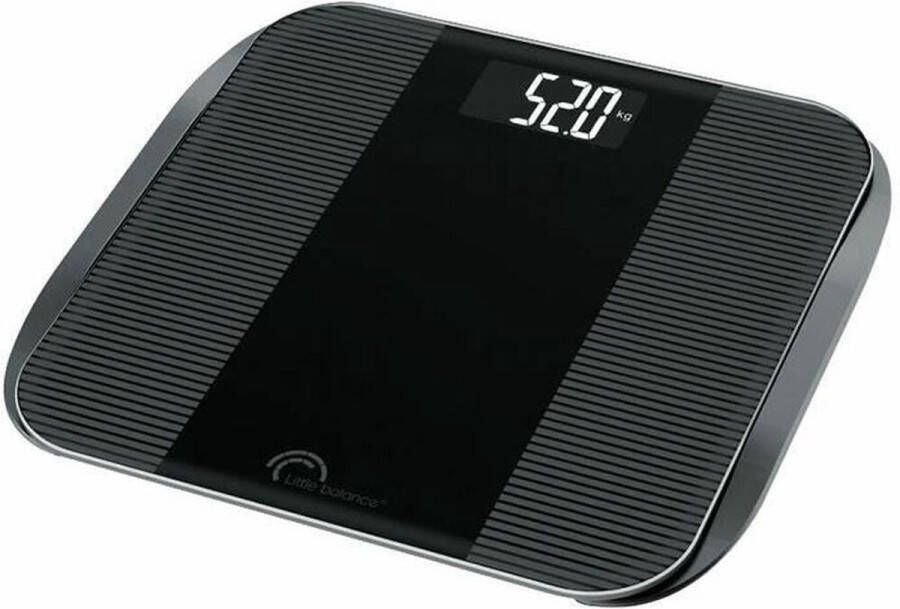 Balance LITTLE Slim Wave LCD Elektronische personenweegschaal 180 kg 100 g glanzend zwart