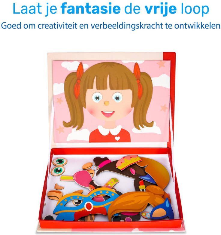 Little big bird Magneetboek Meisje 42 magneten Magnetibook 3-8jr Peuter Educatief speelgoed Vormenpuzzel 3 tot 8 jaar