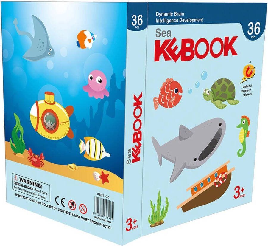 Little big bird Magneetboek Oceaan 36 magneten Magnetibook 3-8jr Peuter Educatief speelgoed Vormenpuzzel 3 tot 8 jaar