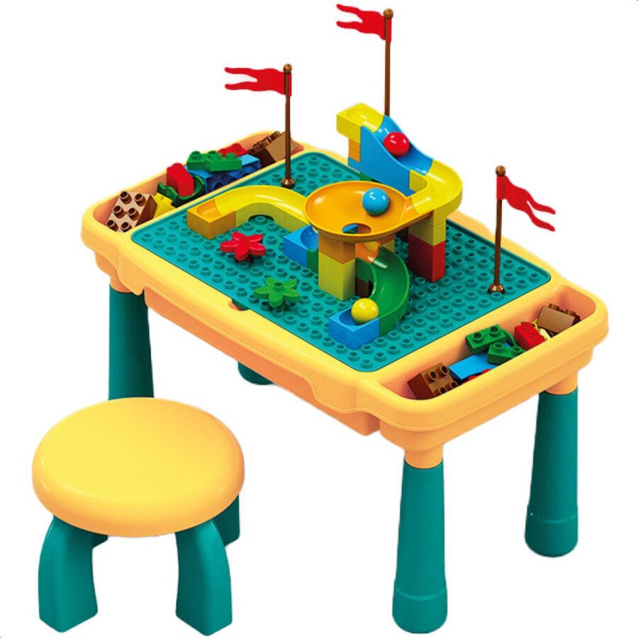 Little big bird LBB 3-in-1 Speeltafel Voor Magnetisch zand Duplo tafel Incl. Kinetisch zand Super zand Speelzand Blokkentafel Voor kinderen