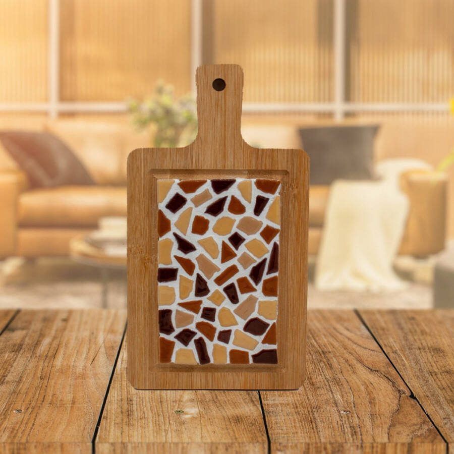 Little Creations DIY Mozaïek Mini Borrelplank Zand Hobbypakket Knutselpakket voor volwassenen doe het zelf pakket