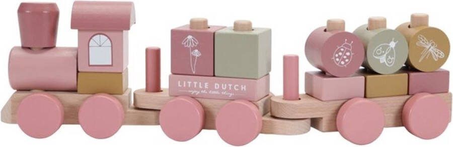 Little Dutch houten blokkentrein Wild Flowers