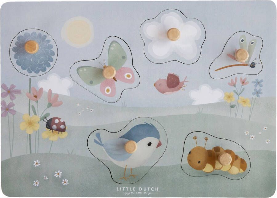 Little Dutch Voelpuzzel Flowers & Butterflies FSC