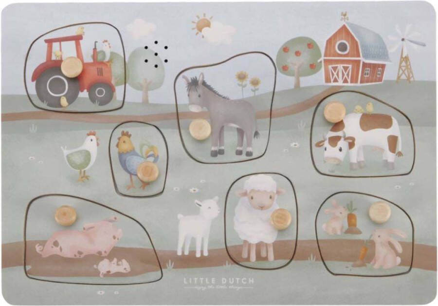 Little Dutch geluiden puzzel little farm FSC