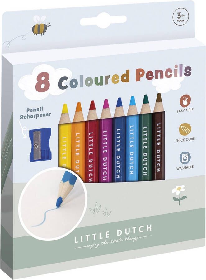 Little Dutch kleurpotloden inclusief slijper creatief speelgoed