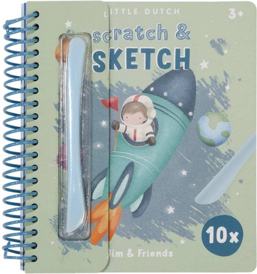 Little Dutch kras- en tekenboek Scratch and Sketch Jim & Friends Bambolino Toys