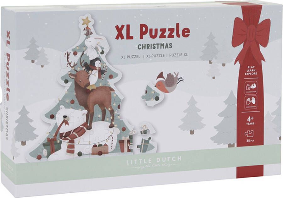 Little Dutch XL Puzzle Kerst FSC legpuzzel 35 stukjes