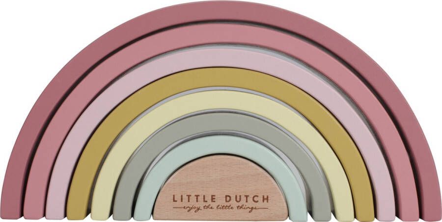 Little Dutch Houten Regenboog Pink