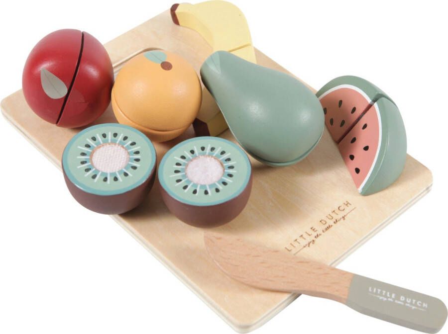 Little dutch Speelkeuken accessoire Snijset fruit