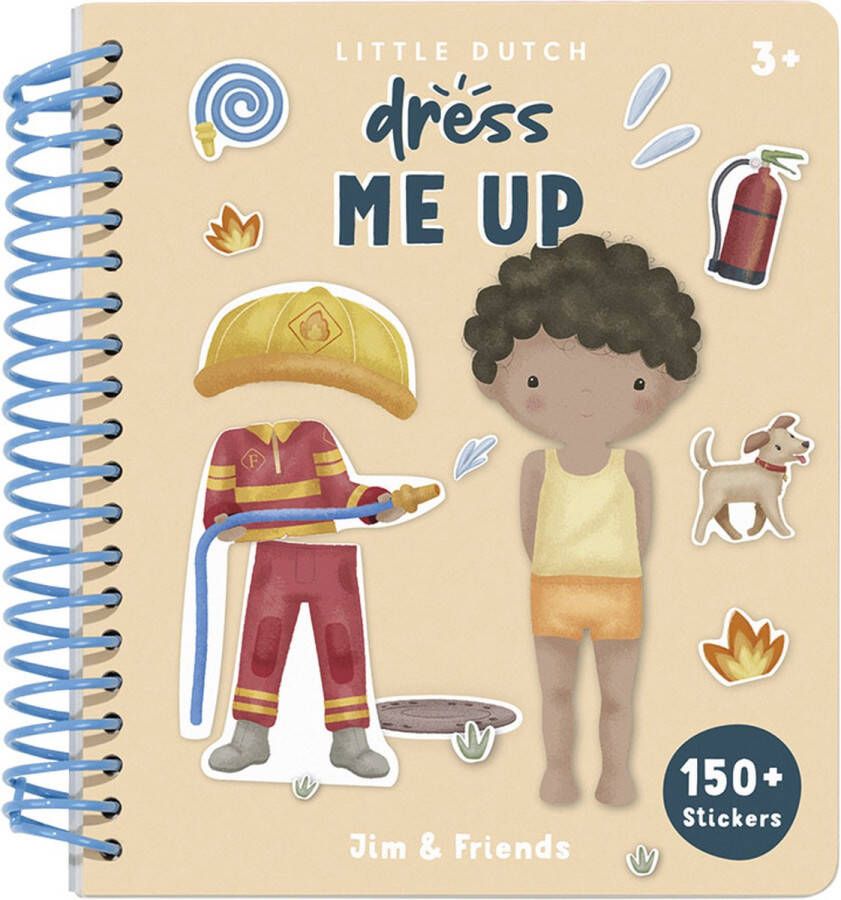 Little Dutch sticker- en aankleedboek Dress me up Jim & Friends Bambolino Toys