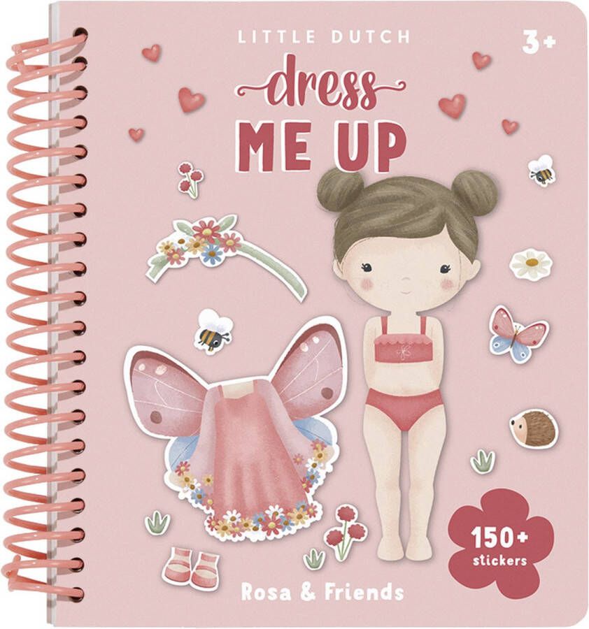 Little Dutch sticker- en aankleedboek Dress me up Rosa & Friends Bambolino Toys