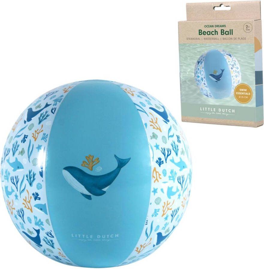Little Dutch Strandbal Blauw 35 cm Ocean Dreams