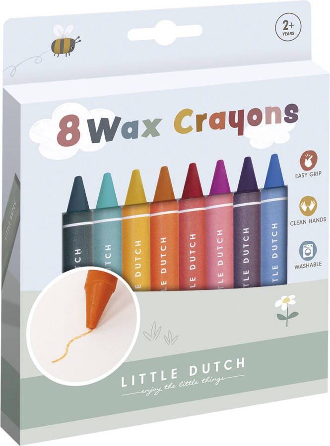 Little Dutch waskrijtjes creatief speelgoed kleurkrijt wasco