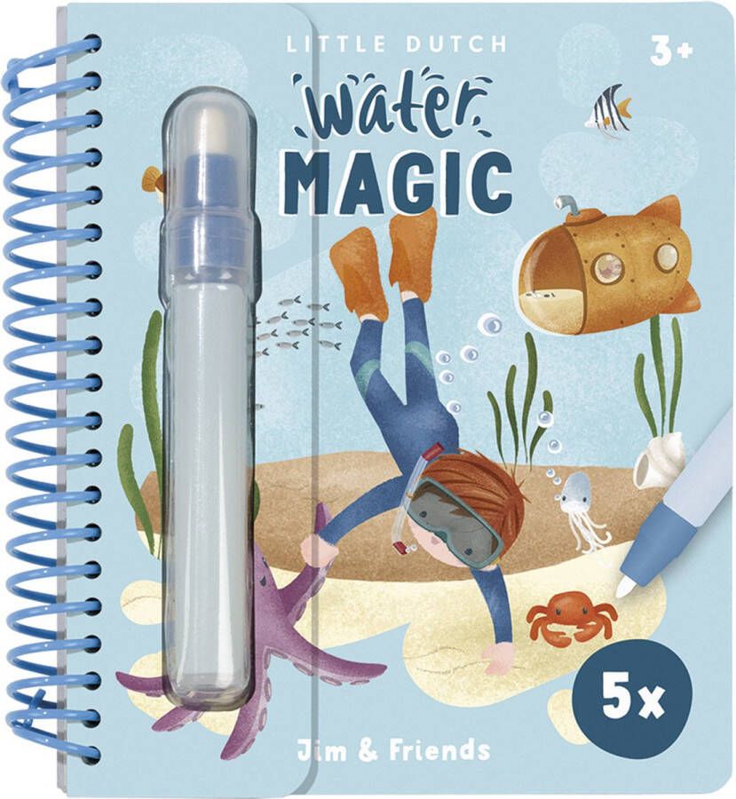 Little Dutch watertekenboek Water magic Jim & Friends Bambolino Toys