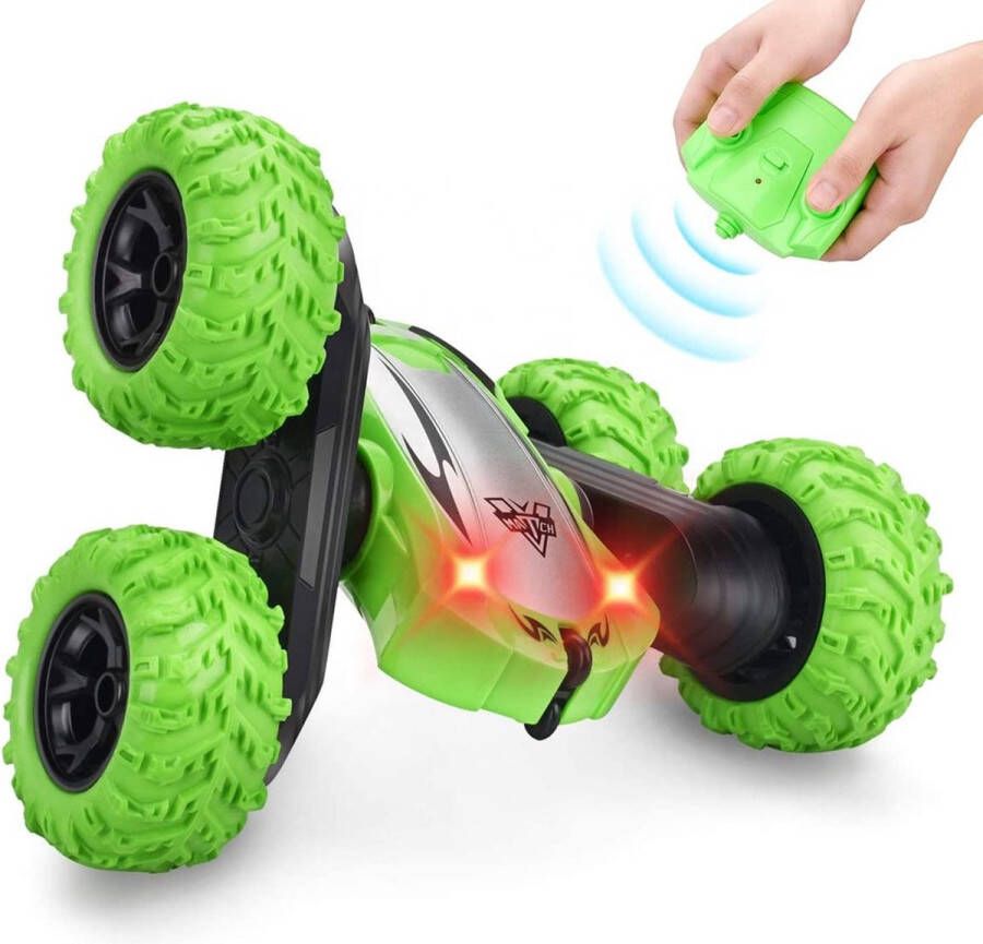 Little Monkeez RC Auto Afstandbestuurbaar– Crazy Auto – Raceauto voor Buiten – Bestuurbare Auto voor Jongens en Meisjes Groen