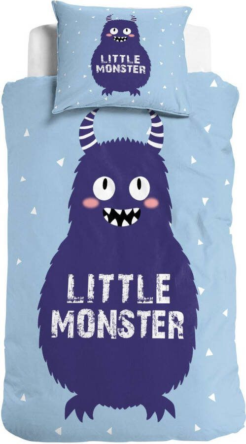 Little Monster Kinderdekbedovertrek Monster 140x200 220 + 1 kussenslopen 60x70 Blauw Eenpersoons