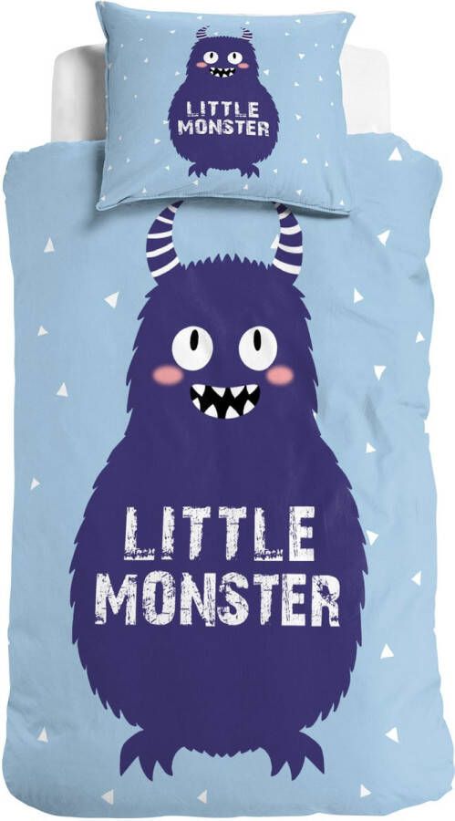 LITTLE MONSTERS Little Monster Little Monster Dekbedovertrek 140x200 220 + 1 kussenslopen 60x70 Blauw Lits-Jumeaux