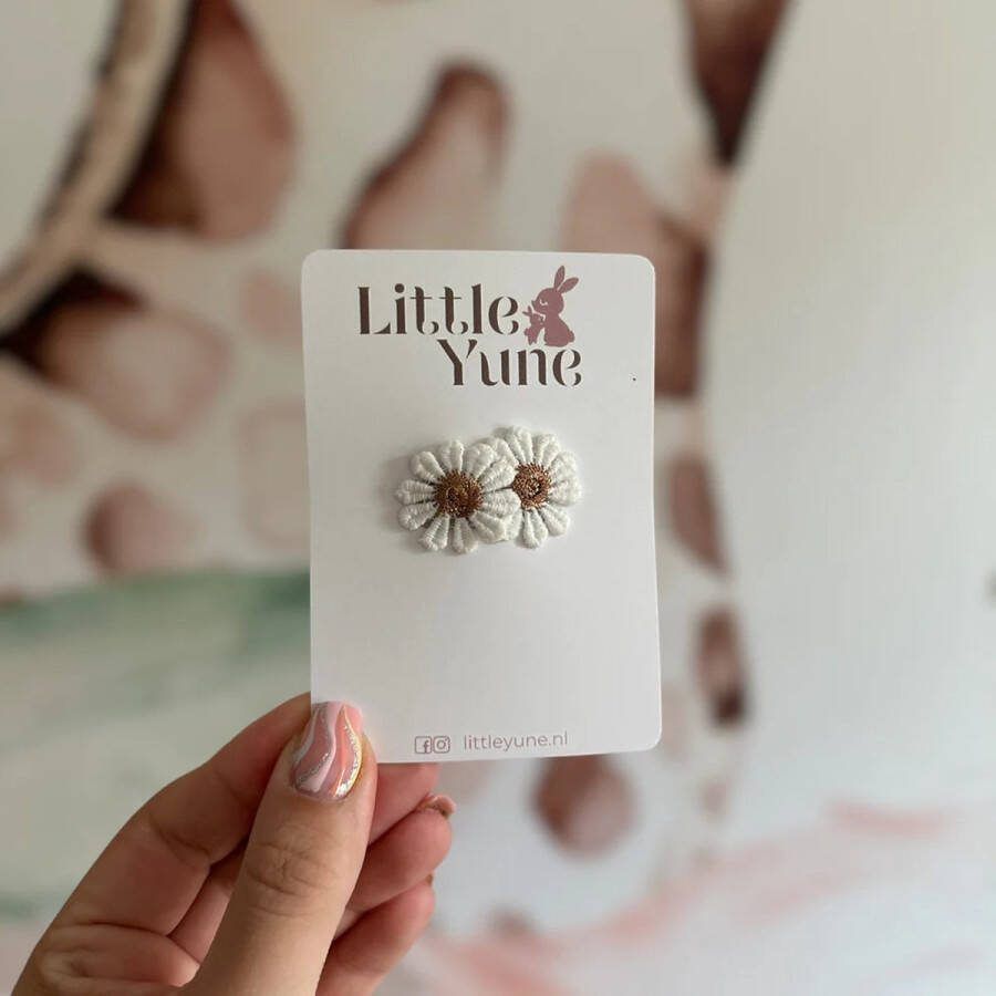 Little Yune Antislip haarspeldje- Madelief Brons- allereerste haartjes- fijn haar- babyhaarspeldje