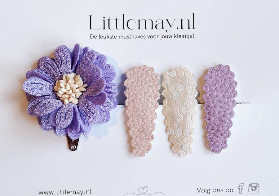 Littlemay.nl Haarclips Haarset Lilly Haaraccessoires Handgemaakt 4cm
