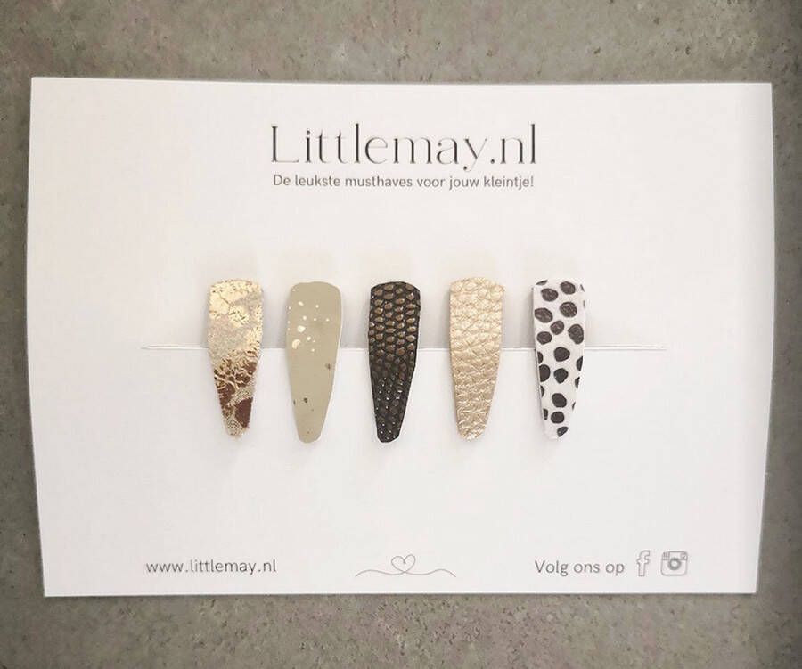 Littlemay.nl Haarclips Haarset Nora Haaraccessoires Handgemaakt 3cm