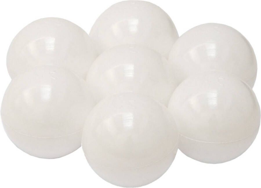 LittleTom 50 Baby ballenbak ballen 5.5cm ballenbad speelballen voor kinderen vanaf 0 jaar Wit