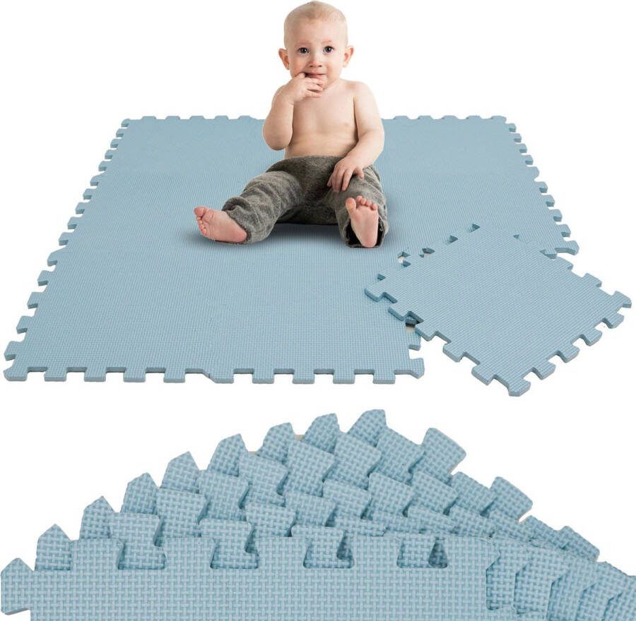 LittleTom 9-delige Baby Speelmat Puzzel 30x30 Foam Tegels Kruipmat Vloermat Speeltapijt