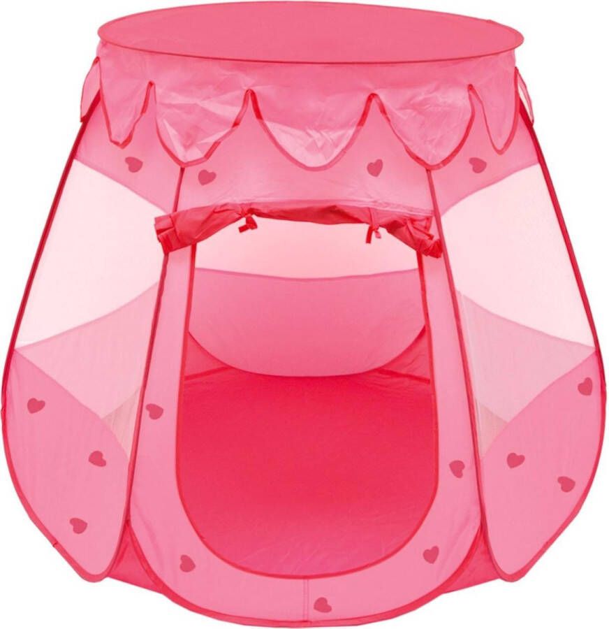 LittleTom Meisjes Speeltent 120x120x90cm Kindertent Balbad Pop-up Tent Roze