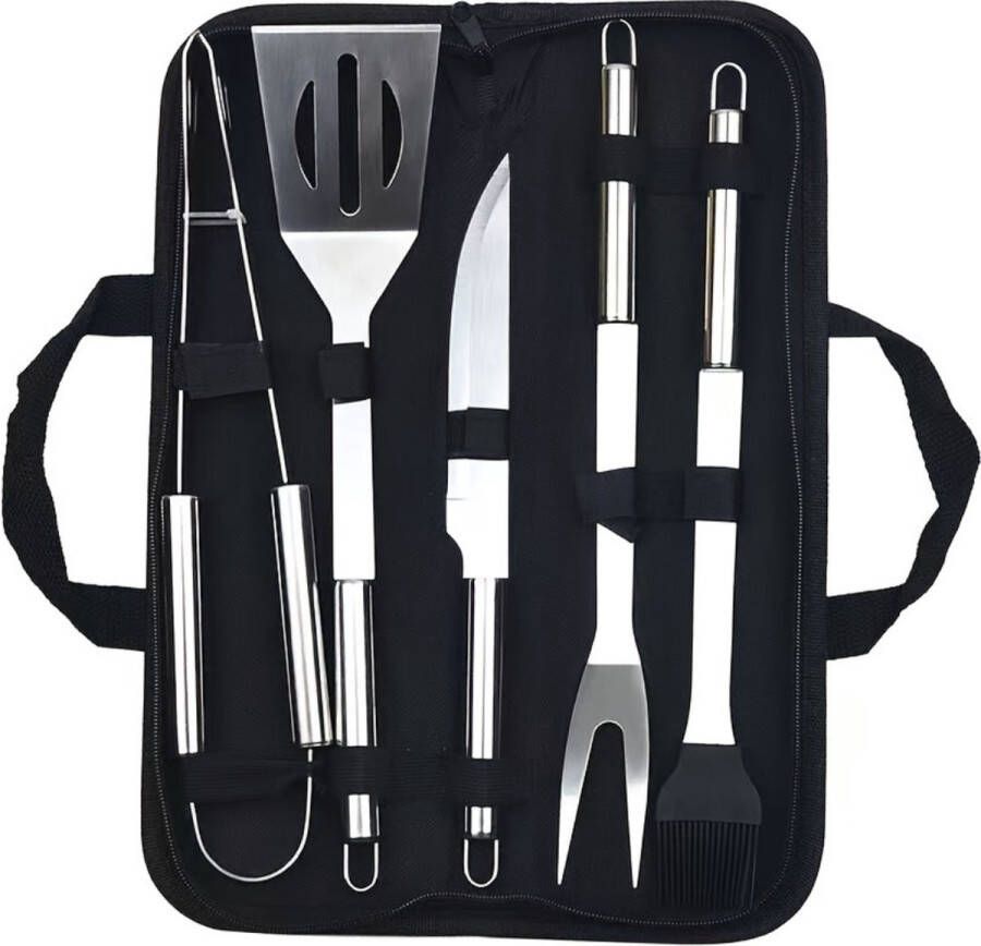 Livano Barbeque Set Barbecueset Barbecue Barbecues BBQ Tangenset Vleeset Accessoires Zomer 5 stuks