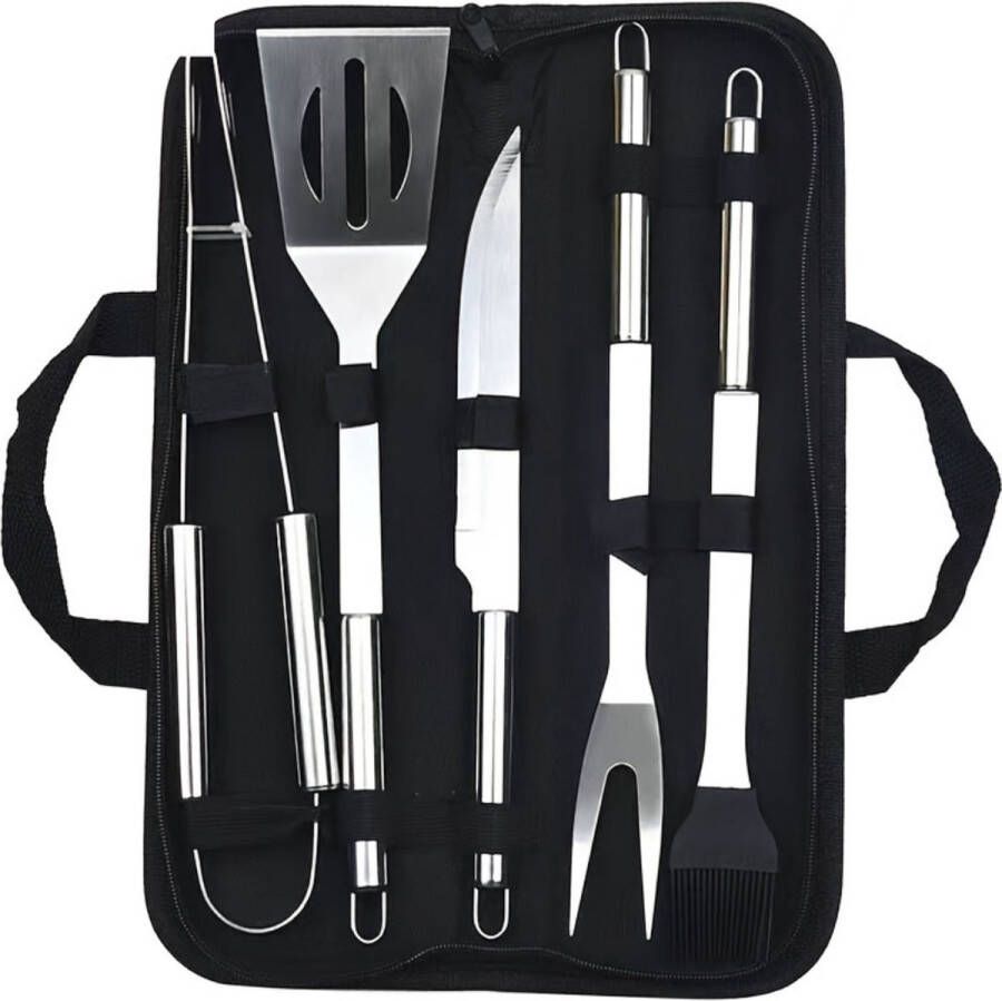 Livano Barbeque Set Barbecueset Barbecue Barbecues BBQ Tangenset Vleeset Accessoires Zomer 6 stuks