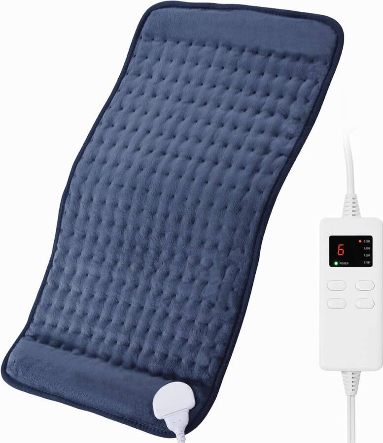 Livano Elektrische Deken 1 Persoons Knuffeldeken Plaid Bovendeken Electrische Deken Verwarmingsdeken 30x60cm Blauw