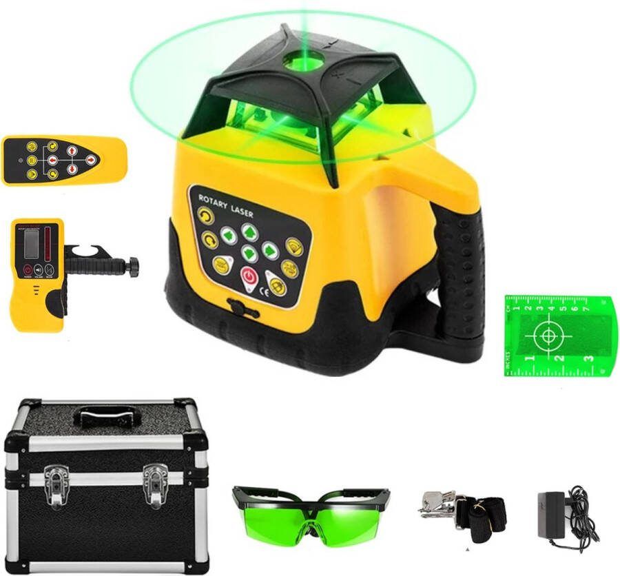 Livano Laser Waterpas Kruislijnlaser Bouwlaser Lijnlaser 500 Meter Groene Laser Inclusief Accessoires
