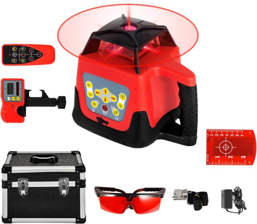 Livano Laser Waterpas Kruislijnlaser Bouwlaser Lijnlaser 500 Meter Rode Laser Inclusief Accessoires