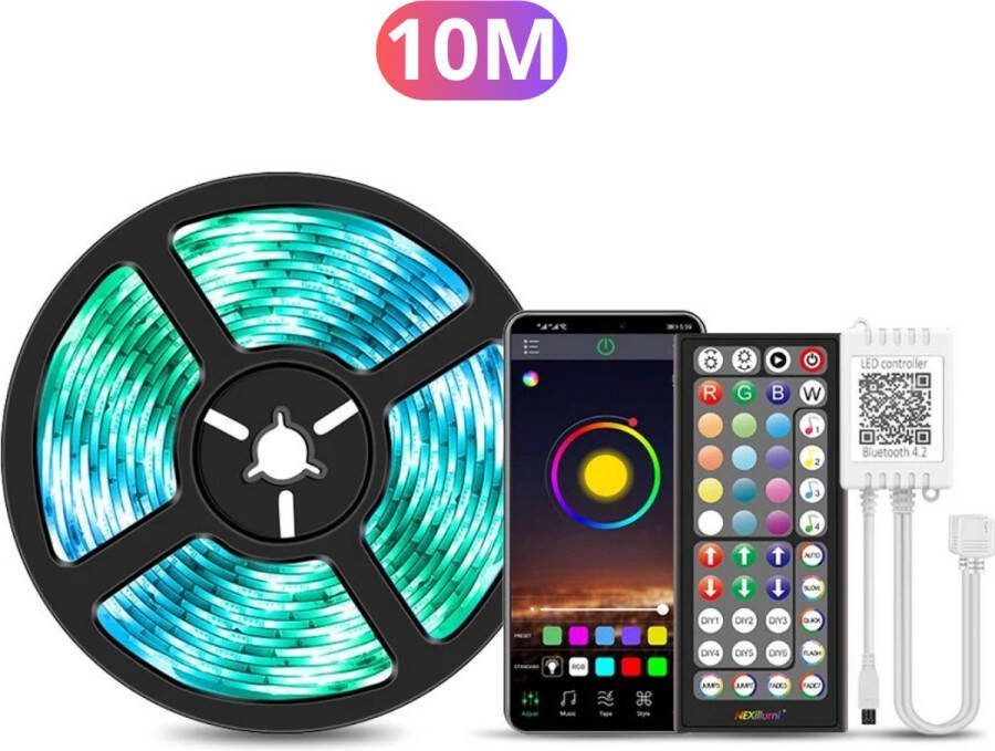 Livano LED Strip 10 Meter RGB Muziek Sync Ingebouwde Microfoon Flexibel APP Verschillende Kleuren