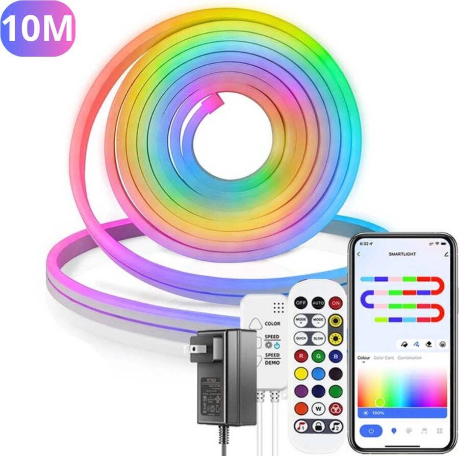 Livano LED Strip 10 Meter RGB Muziek Sync Strip Tape 84 Leds Siliconen Neon LED