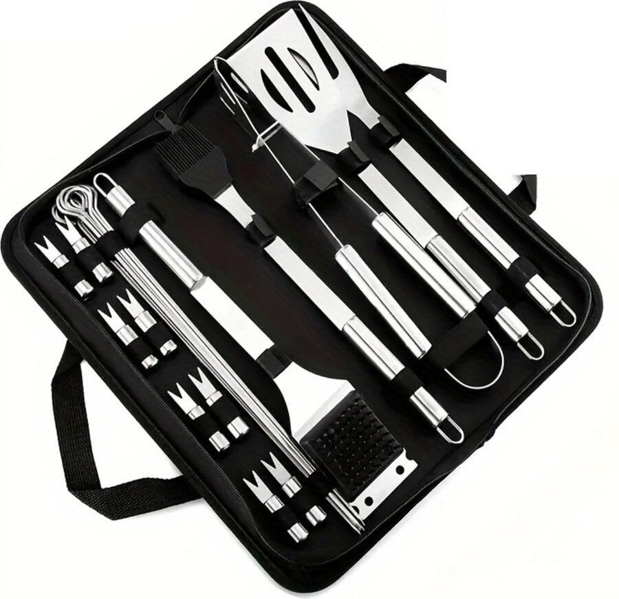 Livano Barbeque Set Barbecueset Barbecue Barbecues BBQ Tangenset Vleeset Accessoires Zomer 21 stuks