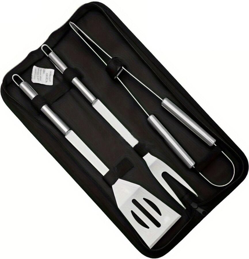 Livano Barbeque Set Barbecueset Barbecue Barbecues BBQ Tangenset Vleeset Accessoires Zomer 4 stuks
