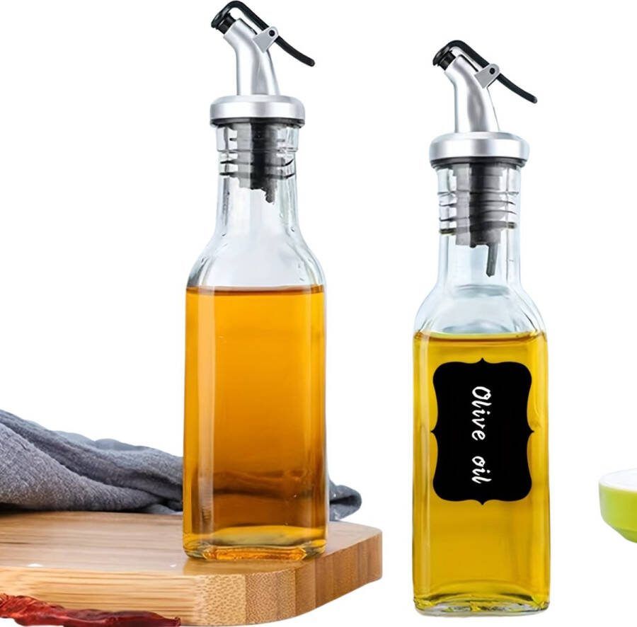 Livano Oliefles Met Schenktuit Olijfolie Navulbaar Oliefles Met Pipet Olijfolie Fles Olie Dispenser Oil Dispenser Oil Bottle 12 Stuks