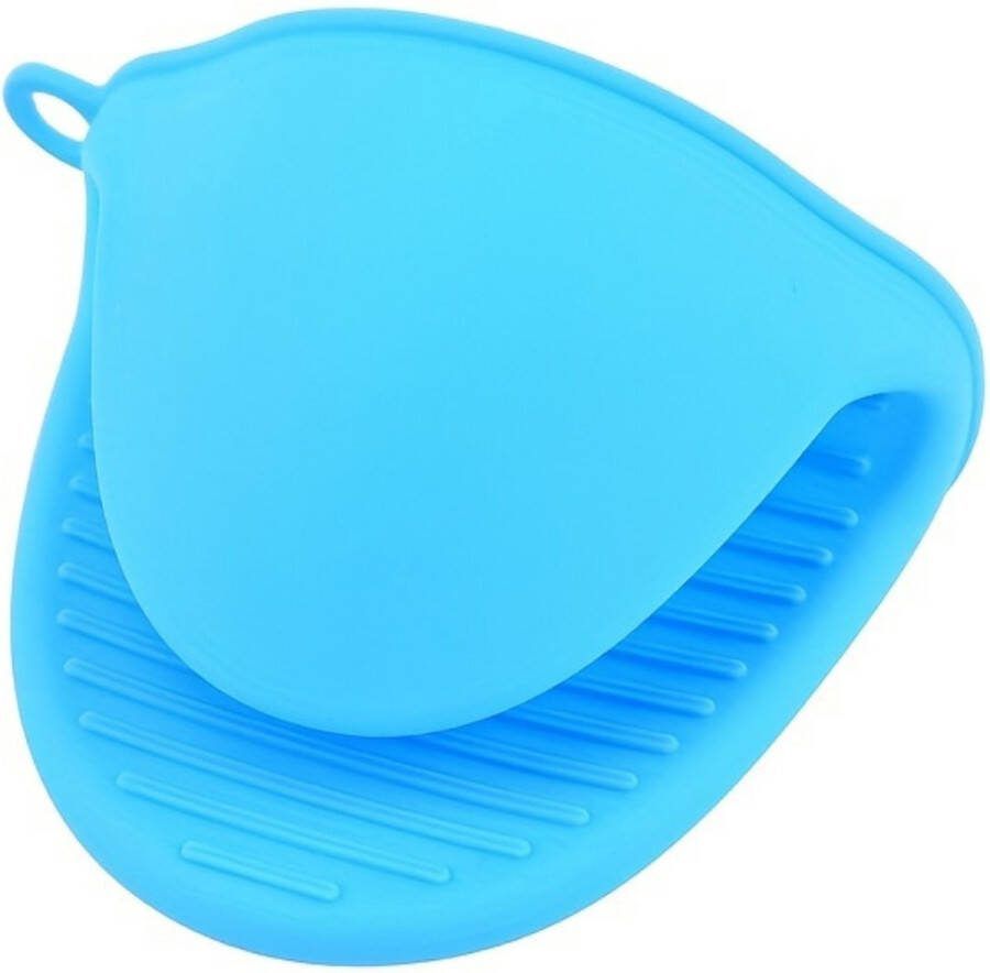 Livano Ovenhandschoenen Siliconen Ovenwanten Hittebestendig BBQ Barbecue Handschoenen Blauw 1 Stuk